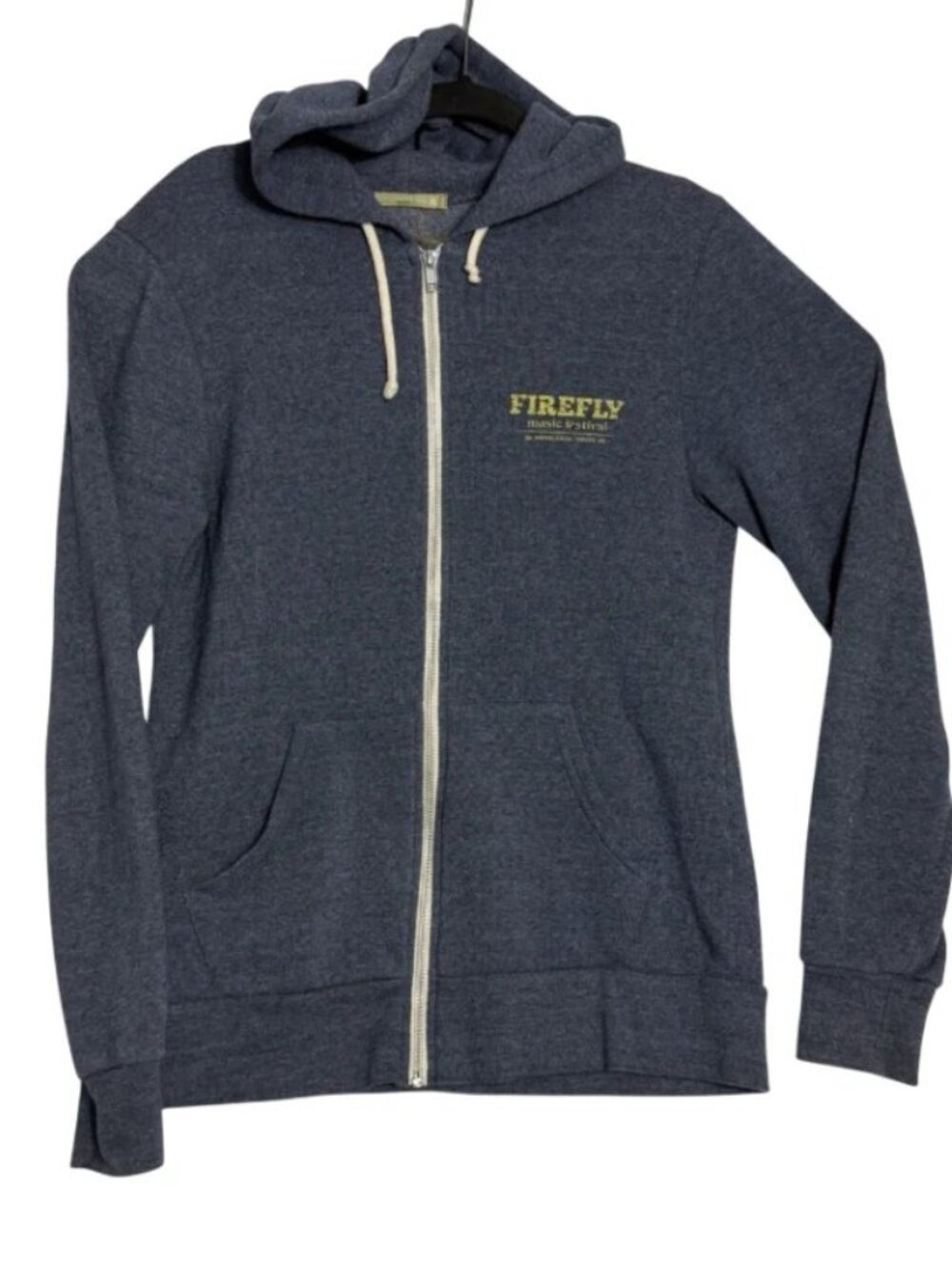 Firefly Music Festival Woodlands Merch Blue Full Zip Hooded Sweatshirt Sz Medium